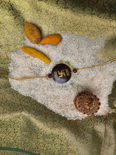 Load image into Gallery viewer, Coconut Shell Rakhi - Swasthik