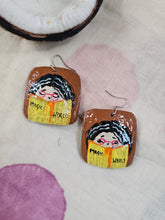Load image into Gallery viewer, Hand Painted - Coconut Shell Earrings - Anjali