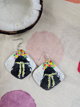 Load image into Gallery viewer, Hand Painted - Coconut Shell Earrings - Moina