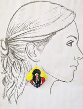 Load image into Gallery viewer, Hand Painted - Coconut Shell Earrings - Divya