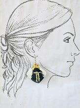 Load image into Gallery viewer, Hand Painted - Coconut Shell Earrings - Moina