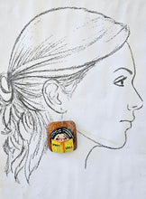 Load image into Gallery viewer, Hand Painted - Coconut Shell Earrings - Anjali