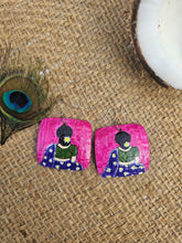 Load image into Gallery viewer, Hand Painted - Coconut Shell Earrings - Sujata