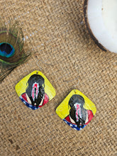 Load image into Gallery viewer, Hand Painted - Coconut Shell Earrings - Divya