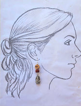 Load image into Gallery viewer, Wine Cork Earring | Ganesha Rudraksha