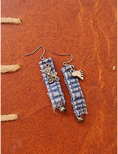 Load image into Gallery viewer, Denim Earrings