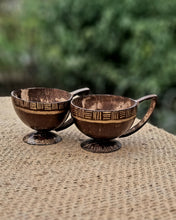 Load image into Gallery viewer, Coconut Shell Coffee Mugs (set of 2)