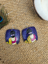 Load image into Gallery viewer, Hand Painted - Coconut Shell Earrings - Indira