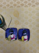 Load image into Gallery viewer, Hand Painted - Coconut Shell Earrings - Indira
