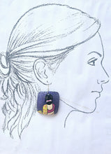 Load image into Gallery viewer, Hand Painted - Coconut Shell Earrings - Indira