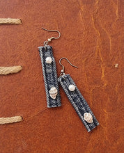 Load image into Gallery viewer, Denim Earrings | Pearl and Shell Charm