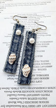 Load image into Gallery viewer, Denim Earrings | Pearl and Shell Charm