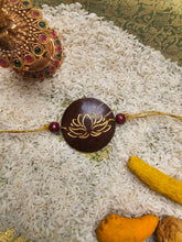 Load image into Gallery viewer, Coconut Shell Rakhi - Kamal
