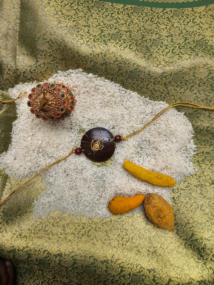 Coconut Shell Rakhi - Krishna – JustCrapp