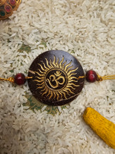 Load image into Gallery viewer, Coconut Shell Rakhi - Om
