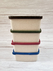 Lunch Box - Square (500 ml) | Rice Husk | Recycled | Dark Colors