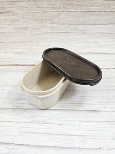 Lunch Box - Oval (600 ml) | Made from Rice Husk | Recycled - Dark Colors