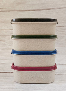 Lunch Box - Oval (600 ml) | Made from Rice Husk | Recycled - Dark Colors